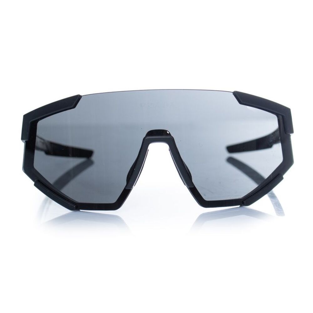 Prada, shield sunglasses in black